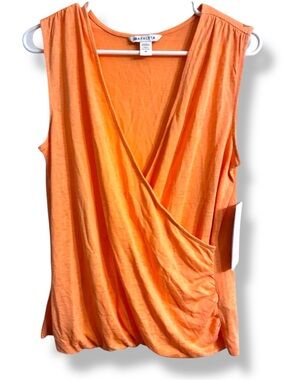 🧡 NWT Athleta Breezy Wrap Tank Top Orange Lightweight Size M